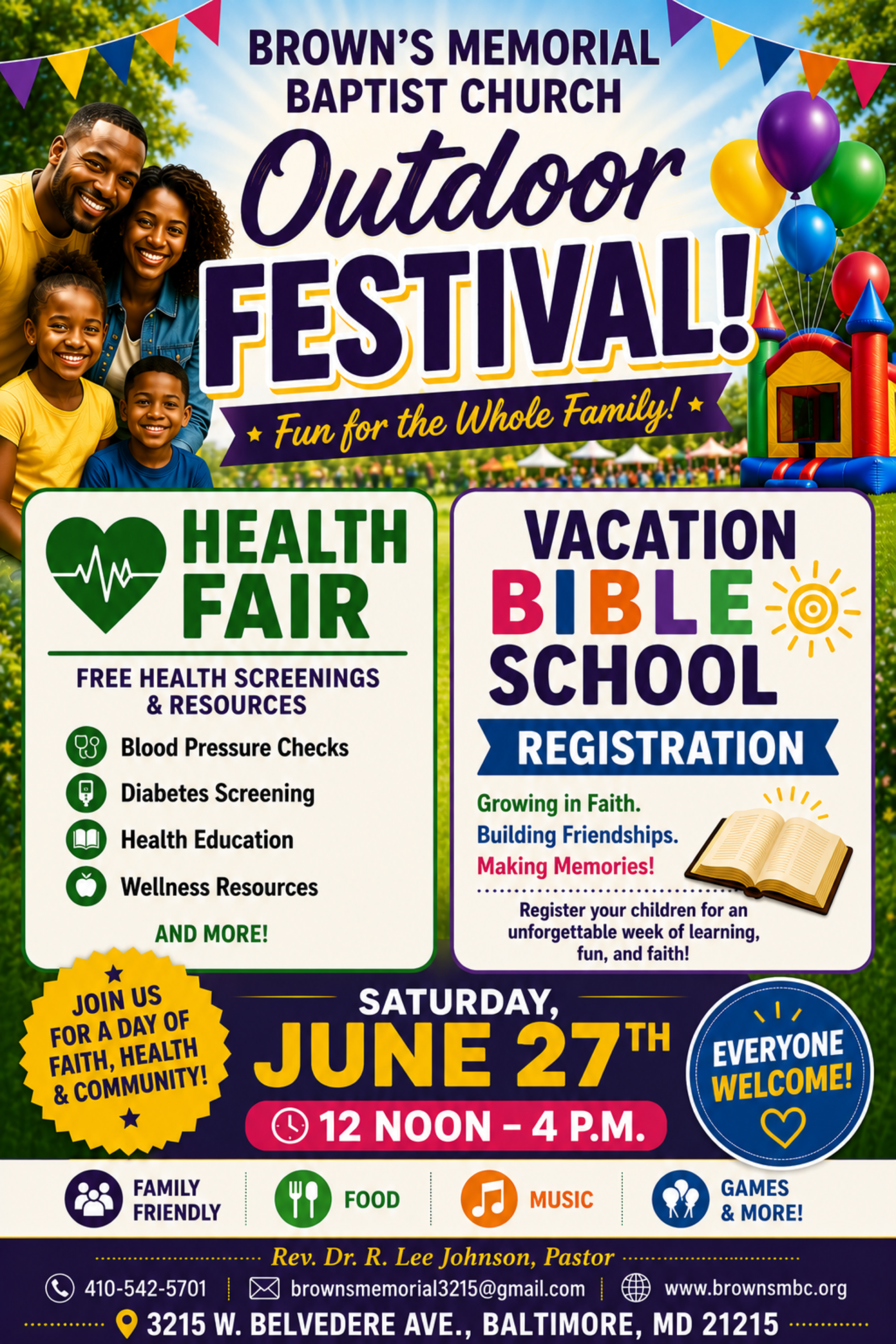 Outdoor Festival! June 27, 2026